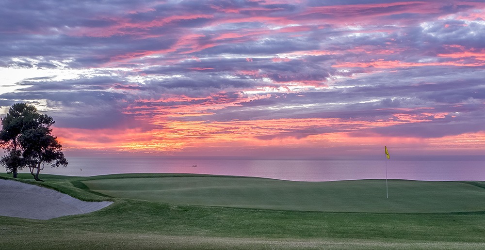 North Course Hole 10 sunset