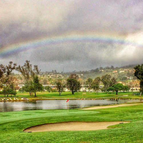 Rainbow over the course